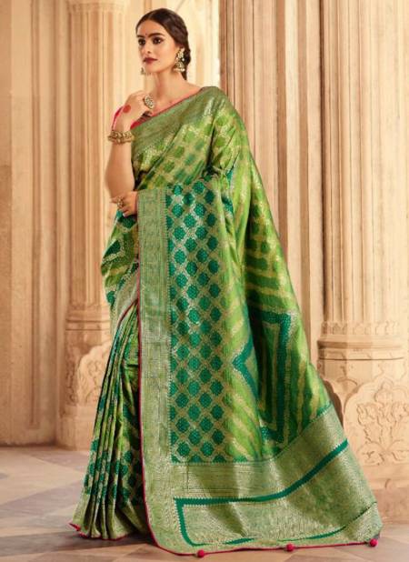 Light Green Colour Royal Vrindavan Vol 23 New Latest Designer Festive Wear Saree Collection 10163